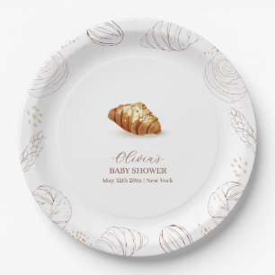 Bakery Pastry Bun In The Oven Baby Shower  Paper Plates