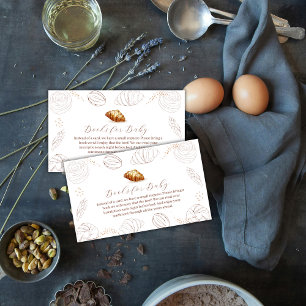 Bakery Pastry Bun In The Oven Books Baby Shower Enclosure Card