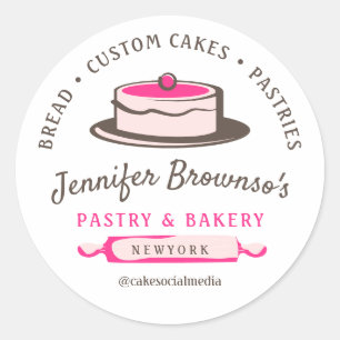 Bakery Pastry Cake Artist Cupcake Classic Round Sticker
