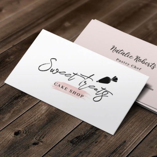 Customizable Bakery Pastry Cake Chef Piping Bag Minimalist Business Card