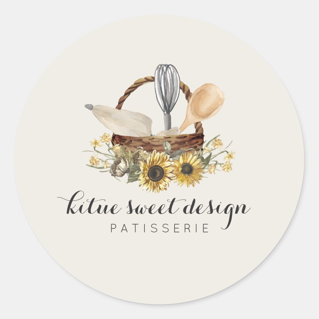 Bakery Pastry Cake Decorator Classic Round Sticker | Zazzle