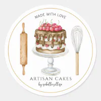 Bakery Pastry Chef Baking Tools Product Label, Zazzle