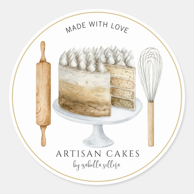 Bakery Pastry Chef Baker Cake Product Labels (Front)
