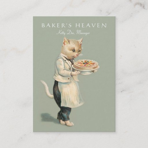 Customizable Bakery, Pastry Chef, Baker, Restaurant, Caterer Business Card Template