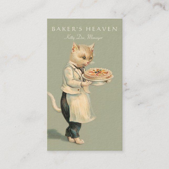 Bakery, Pastry Chef, Baker, Restaurant, Caterer Business Card (Front)