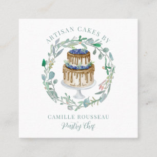 Bakery Pastry Chef Baker Square Business Card