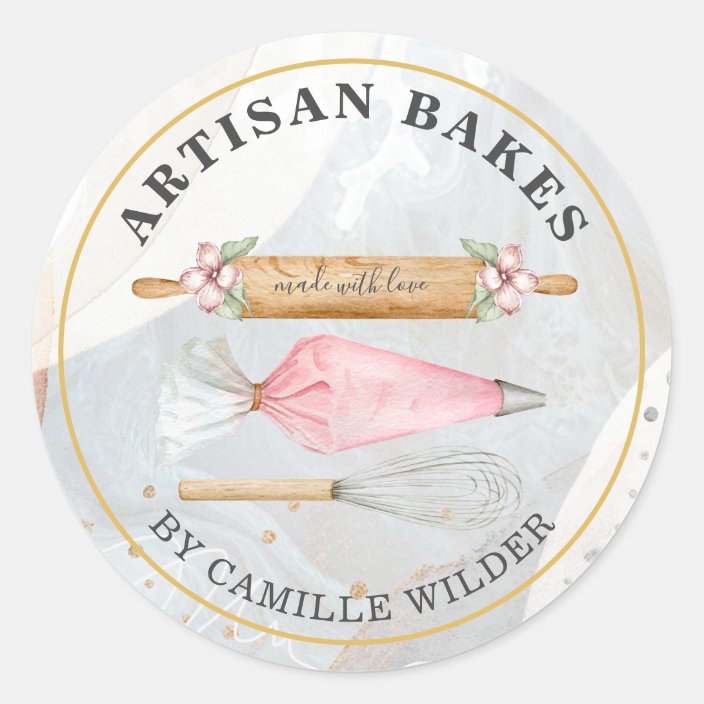 Bakery Pastry Chef Bakers Tools Product Labels | Zazzle