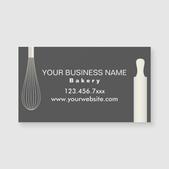 Bakery | Pastry Chef Baking Business Card Magnets