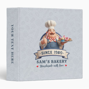 Bakery Pastry Chef Baking Desserts Recipe Cookbook 3 Ring Binder