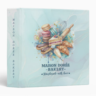 Bakery Pastry Chef Baking Desserts Recipe Cookbook 3 Ring Binder
