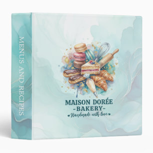 Bakery Pastry Chef Baking Desserts Recipe Cookbook 3 Ring Binder