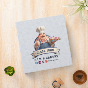 Bakery Pastry Chef Baking Desserts Recipe Cookbook 3 Ring Binder