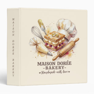 Bakery Pastry Chef Baking Desserts Recipe Cookbook 3 Ring Binder