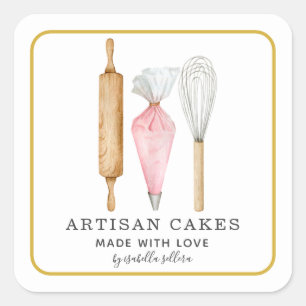 Bakery Pastry Chef Baking Utensils Product Label