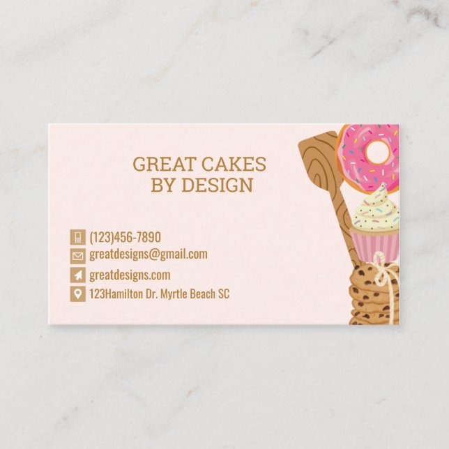   Bakery Pastry Chef Business Card (Front)