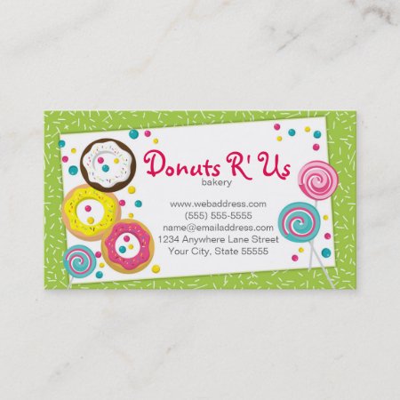 Bakery Pastry Chef Business Card Design Template