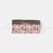 Bakery Pastry Chef Cake Logo Employee Adult Cloth Face Mask (Front, Folded)