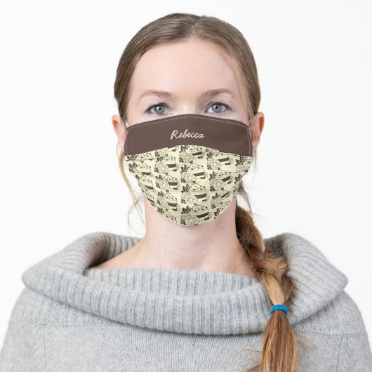 Bakery Pastry Chef Cake Logo Employee Adult Cloth Face Mask (Worn)