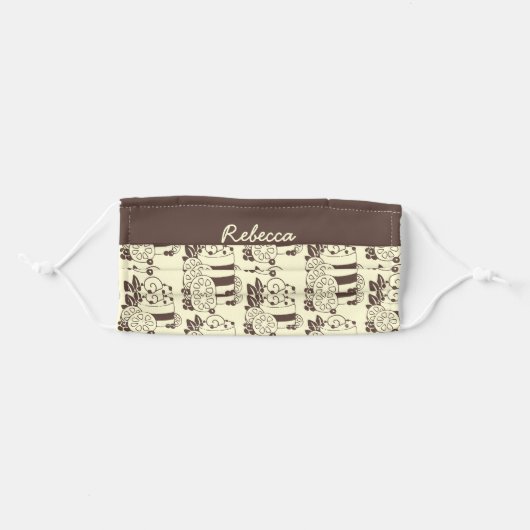Bakery Pastry Chef Cake Logo Employee Adult Cloth Face Mask (Front, Folded)
