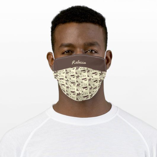 Bakery Pastry Chef Cake Logo Employee Adult Cloth Face Mask (Worn)