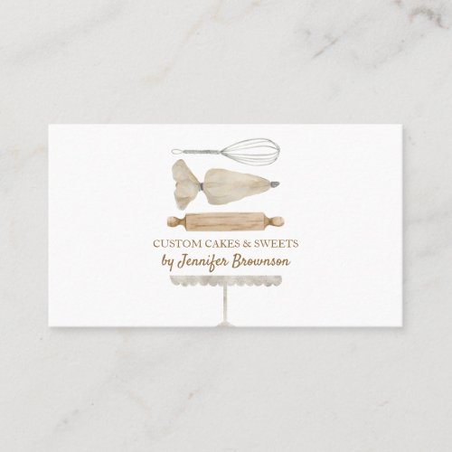 Bakery Pastry Chef Creative Cake maker basic Business Card