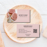 Bakery Pastry Chef Custom Photo Logo QR Business Card