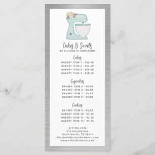 Bakery Pastry Chef Dessert Menu