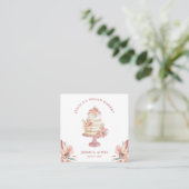 Bakery Pastry Chef Floral Cake Business Card (Standing Front)