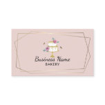 Bakery Pastry Chef Geometric Frame Blush Pink Business Card Bakery Pastry Chef Geometric Frame Blush Pink Business Card