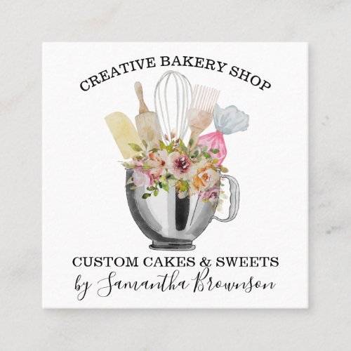 Bakery Pastry Chef Kitchen Utensils Best Square Business Card