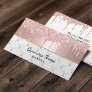 Bakery Pastry Chef Modern Rose Gold Drips #2 Business Card