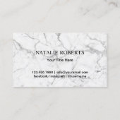 Bakery Pastry Chef Modern Rose Gold Marble Business Card (Back)