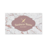 Bakery Pastry Chef Modern Rose Gold Marble Business Card Bakery Pastry Chef Modern Rose Gold Marble Business Card