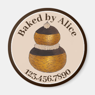 Bakery Pastry Chef Patisserie Religieuse Choux Bun Magnet
