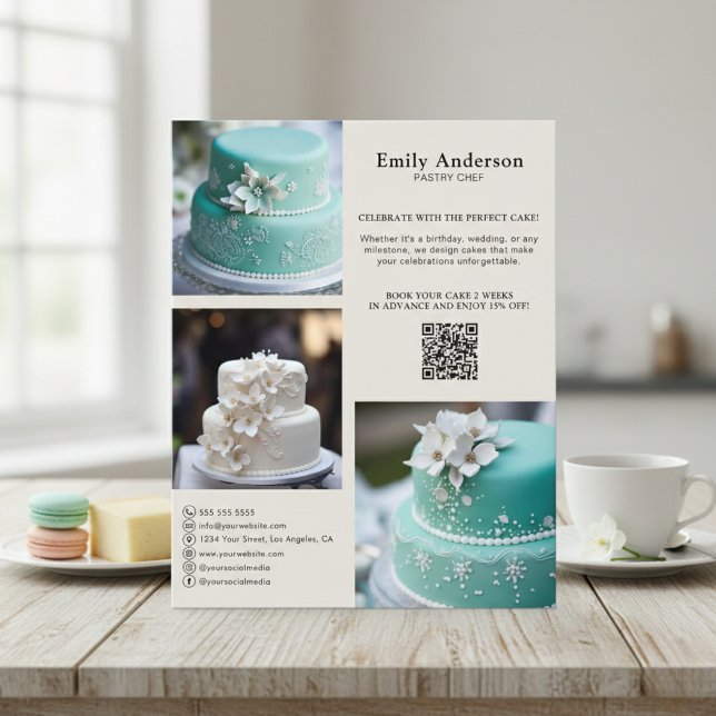 Bakery Pastry Chef Promotional Advertising Flyer (Bakery Pastry Chef Promotional Advertising Flyer)