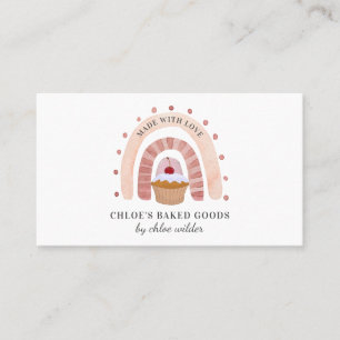 Bakery Pastry Chef Rainbow Cupcake Business Cards