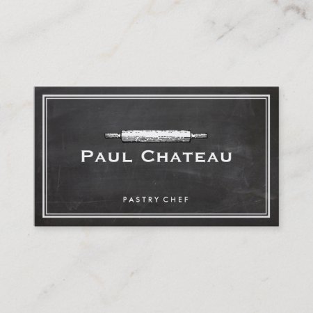 Bakery Pastry Chef Rolling Pin Baker Logo Business Card
