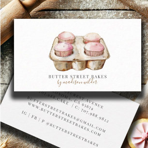 Bakery Pastry Chef Watercolor Baker Business Card