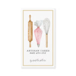 Bakery Pastry Chef Watercolor Baking Utensils Business Card Bakery Pastry Chef Watercolor Baking Utensils Business Card