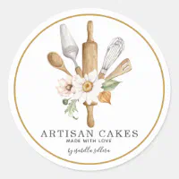 Bakery Pastry Chef Baking Tools Product Label, Zazzle