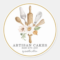 Bakery Pastry Chef Watercolor Baking Utensils