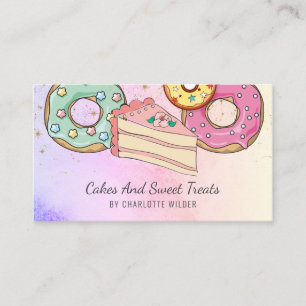 Bakery Pastry Chef Watercolor Business Card