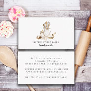 Bakery Pastry Chef  Watercolor Business Card at Zazzle