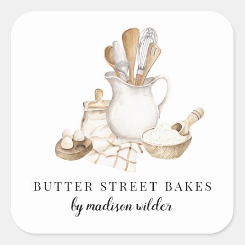 Bakery Pastry Chef  Watercolor Product Labels