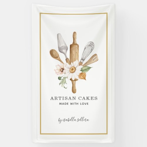 Bakery Pastry Chef Watercolor Tools Business Banne Banner