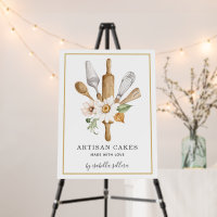 Bakery Pastry Chef Watercolor Tools Business