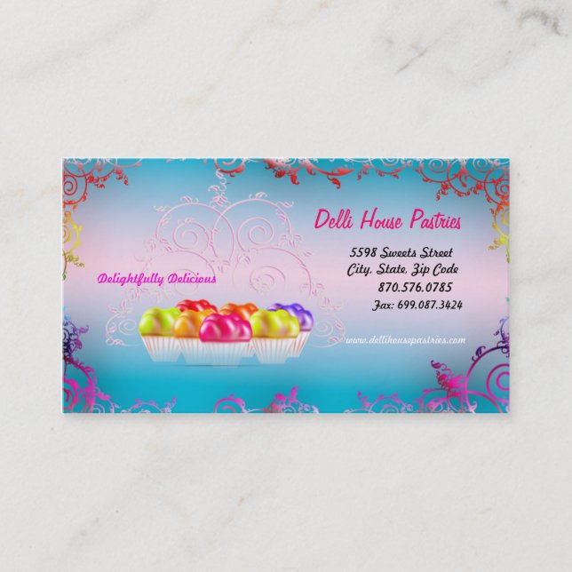 Bakery/Pastry/Cupcakes Business Business Card (Front)