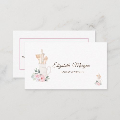  Bakery Pastry Hand Tools Flowers   Business Card