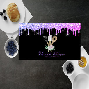 Bakery Pastry Hand Tools Flowers Drips Business Card