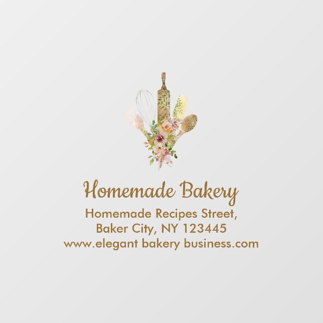 Bakery Pastry Owner Cooking chef Window Cling (Sheet)